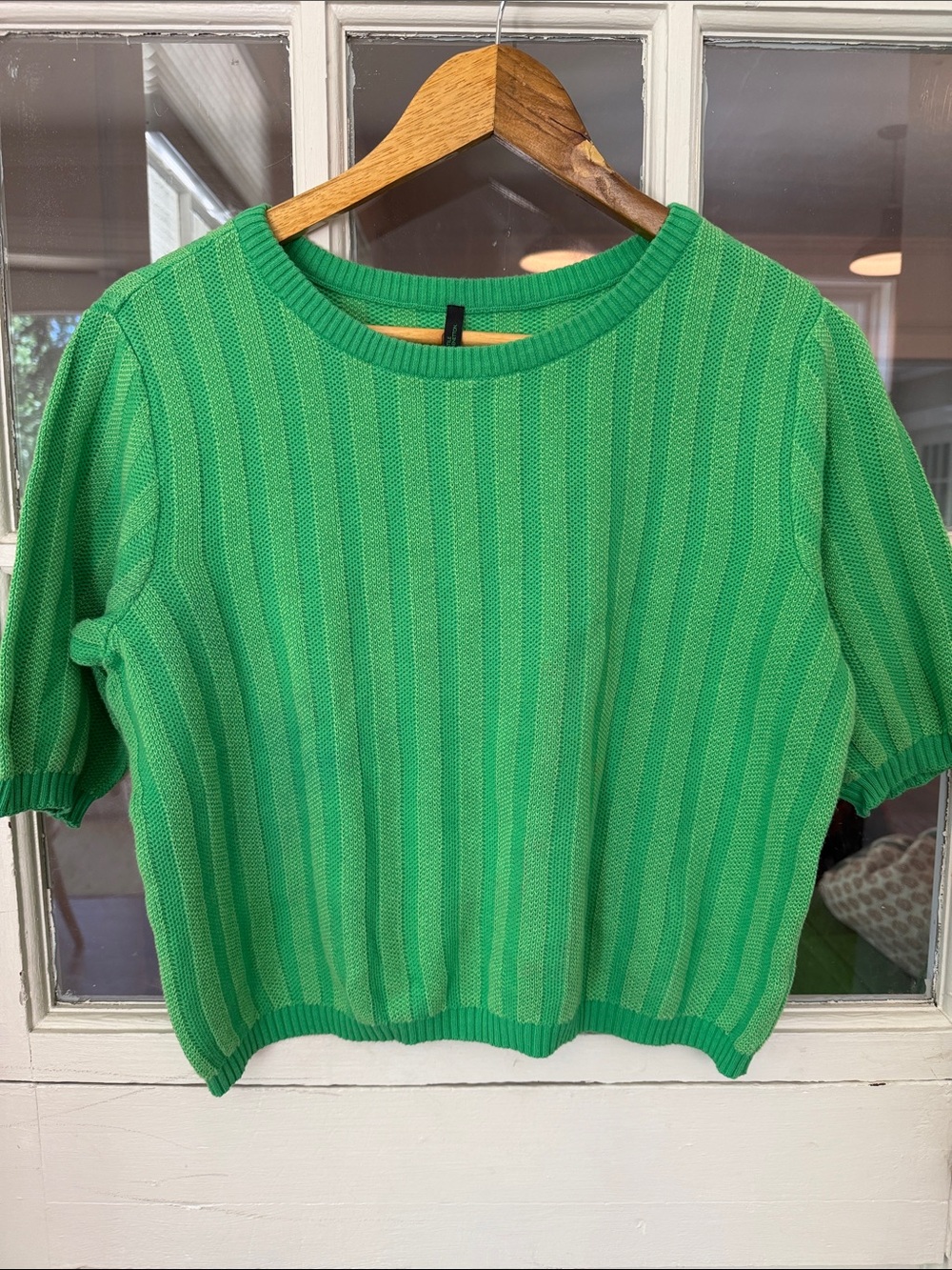 Benetton Knit Short-Sleeve Sweater